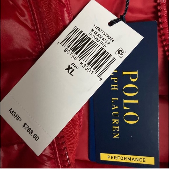 Ralph Lauren Polo Arctic Red Scarlet Packable Men’s Performance Jacket sz XL - Picture 14 of 15